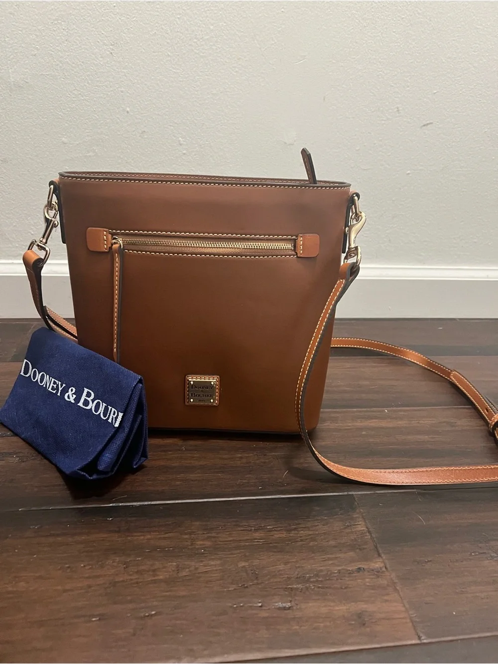 Dooney & Bourke Tan Saffiano Zip Crossbody